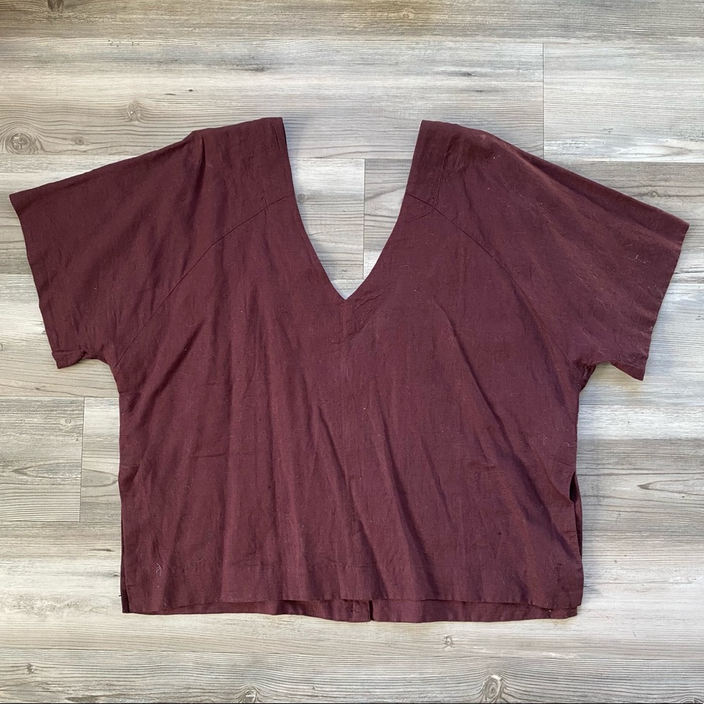 Free People Reversible Linen Top